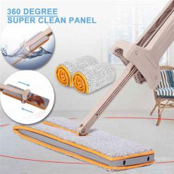 Double Sided Lazy Mop With Self-Wringing
