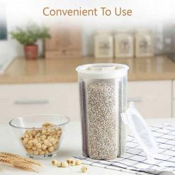 Food Storage Dispenser Airtight Container Jar With 4 Sections