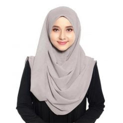 Double Loop Instant Stitched Hijab (Korean Chiffon) ( Multi Color )